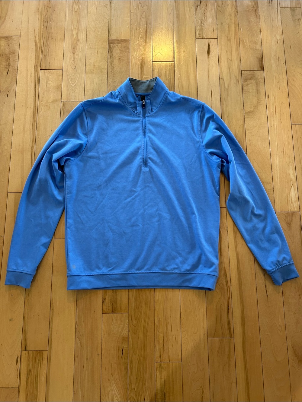 Men's Adidas Light Blue Quarter-Zip Pullover Sweater